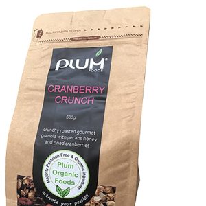 Cranberry Crunch Granola 500g - Plum Organic Foods