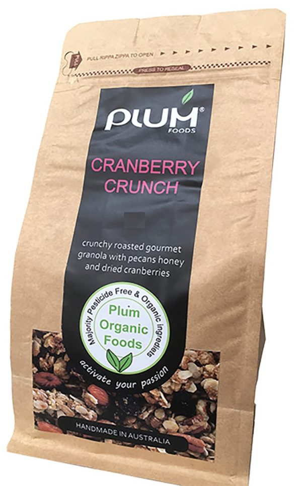 Cranberry Crunch Granola 1kg Healthy Cereal - Plum Foods