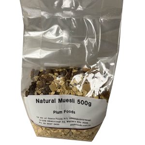 Natural Muesli 500g - Plum Foods BB Feb 23