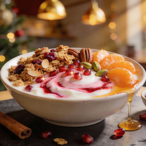 Cranberry-Crunch-Festive-Granola-Bowl-wiht-Opera-Foods-Cranberry-Crunch-Granola