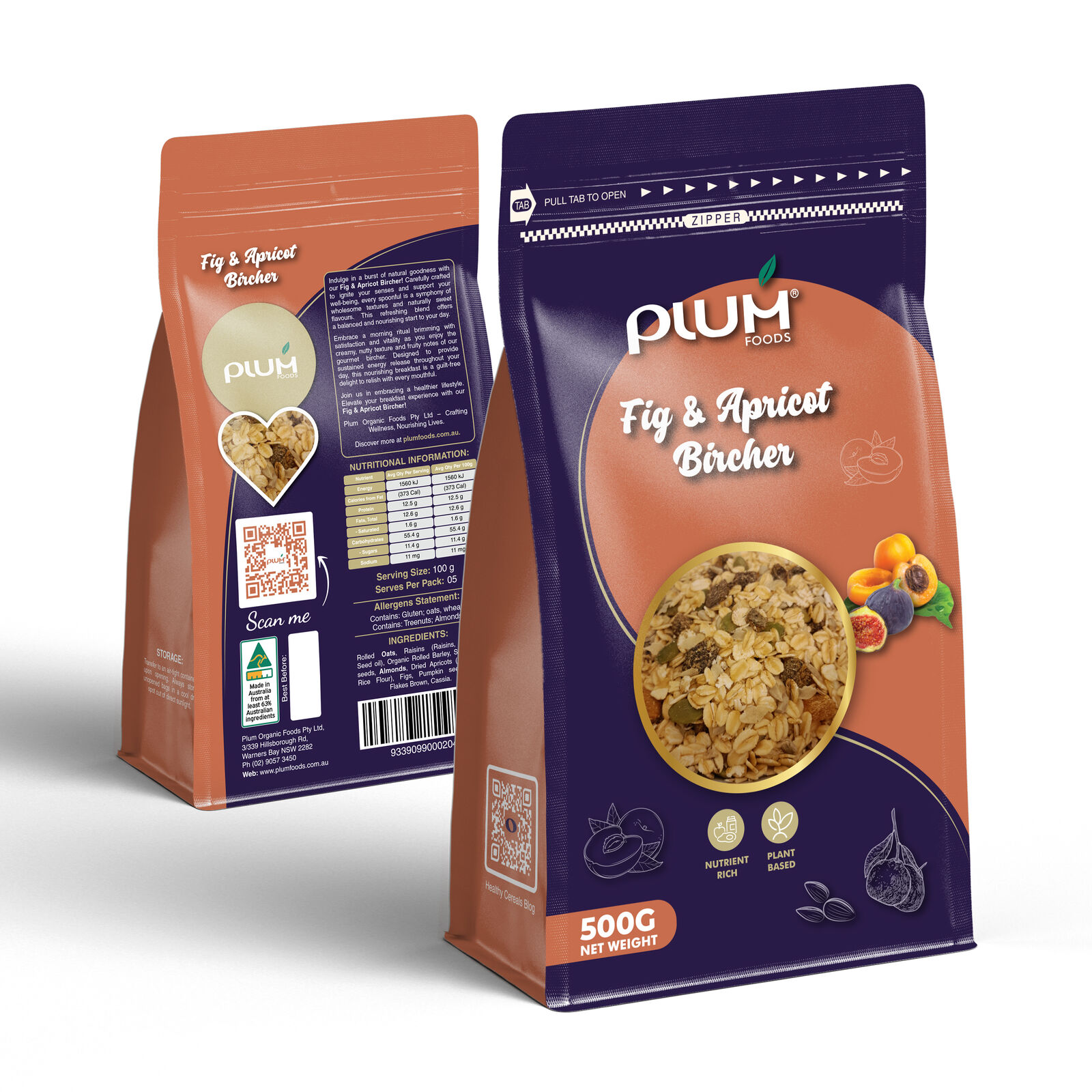 Fig & Apricot Bircher Muesli - CTN of 12